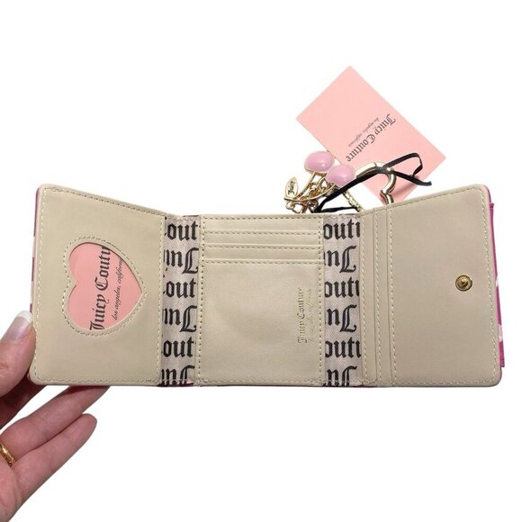 Juicy Couture Pink Cherry On Top Mini Envelope Bag or Backpack Charm Wallet NWT - Picture 6 of 7